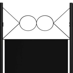 Berkfield Home 6-Panel Room Divider Black 240x180 cm - thumbnail 5