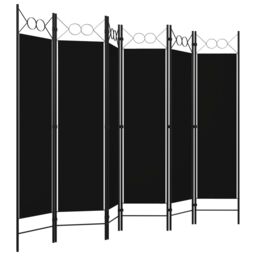 Berkfield Home 6-Panel Room Divider Black 240x180 cm - thumbnail 3