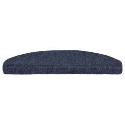 Berkfield Home Decorative 15 pcs Self-adhesive Stair Mats Needle Punch 65x21x4 c in Blue - Size: Medium - thumbnail 1