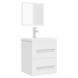 Berkfield Home Stylish Bathroom Cabinet with Mirror White 41x38.5x48 cm Engineer - thumbnail 4