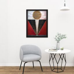 "Artery8 Wall Art Print Hilma Af Klint Group X No 2 Altarpiece Abstract Large Framed Wall Décor Art in Brown - Size: W18"" x H24""" - thumbnail 2