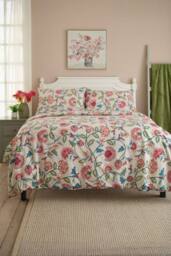 Deyongs Vintage Jacobean Printed Polycotton Duvet Set - Size: Double - thumbnail 1