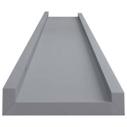 Berkfield Home Picture Frame Ledge Shelves 2 pcs Grey 80x9x3 cm MDF - Size: 80 x 9 x 3 cm - thumbnail 5