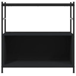 Berkfield Home Bookshelf Black 80x30x78.5 cm Engineered Wood & Iron - thumbnail 4