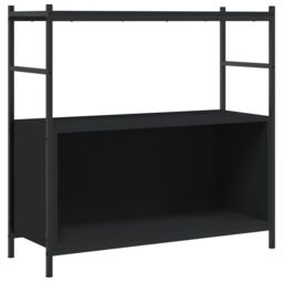Berkfield Home Bookshelf Black 80x30x78.5 cm Engineered Wood & Iron - thumbnail 2