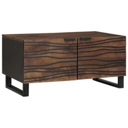 Berkfield Home Coffee Table - 80 x 50 x 40 cm, made from solid wood & engineered wood in Brown - Size: 80 x 50 x 40 cm