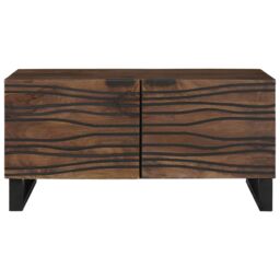 Berkfield Home Coffee Table - 80 x 50 x 40 cm, made from solid wood & engineered wood in Brown - Size: 80 x 50 x 40 cm - thumbnail 3