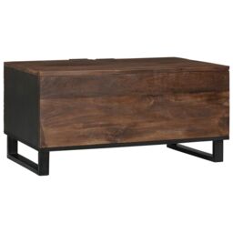 Berkfield Home Coffee Table - 80 x 50 x 40 cm, made from solid wood & engineered wood in Brown - Size: 80 x 50 x 40 cm - thumbnail 5
