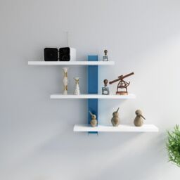 Decorotika Mita Wall Shelf Wall Mounted Shelving Unit in Bright Blue - thumbnail 1