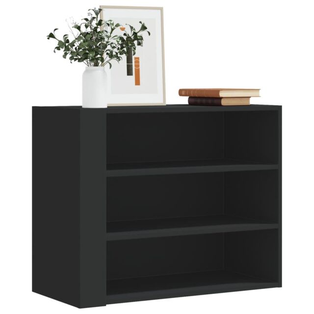 Berkfield Home Wall Cabinet Black 75x35x60 cm Engineered Wood - Size: 75 x 35 x 60 cm - image 1
