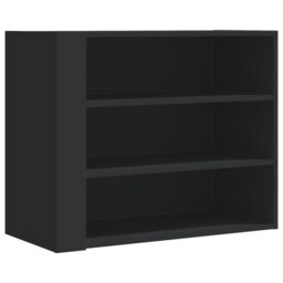 Berkfield Home Wall Cabinet Black 75x35x60 cm Engineered Wood - Size: 75 x 35 x 60 cm - thumbnail 2