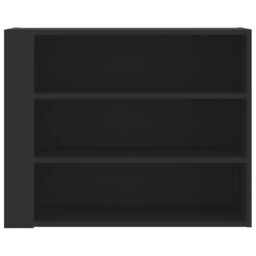 Berkfield Home Wall Cabinet Black 75x35x60 cm Engineered Wood - Size: 75 x 35 x 60 cm - thumbnail 4
