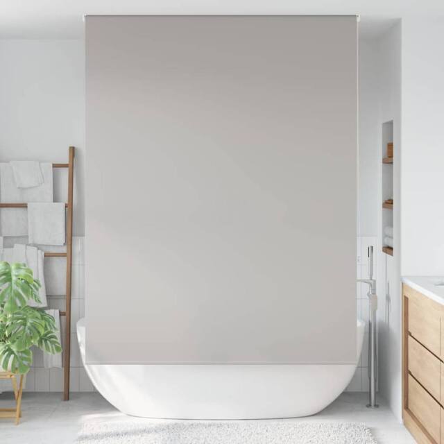 Berkfield Home Shower Roller Blind 150x240 cm Fabric Width 146 cm in Grey - image 1