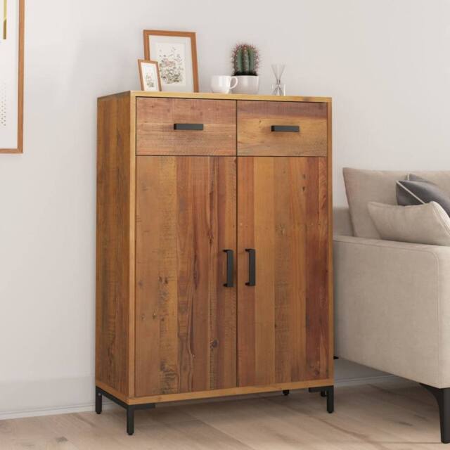 Berkfield Home Shoe Rack 75x40x110 cm Solid Pinewood in Brown - Size: 75 x 40 x 110 cm - image 1