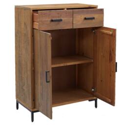 Berkfield Home Shoe Rack 75x40x110 cm Solid Pinewood in Brown - Size: 75 x 40 x 110 cm - thumbnail 4