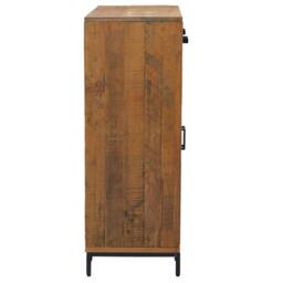 Berkfield Home Shoe Rack 75x40x110 cm Solid Pinewood in Brown - Size: 75 x 40 x 110 cm - thumbnail 5