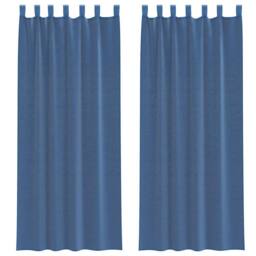 Berkfield Home Voile Curtains with Loops 2 pcs Royal Blue 140x260 cm - thumbnail 3
