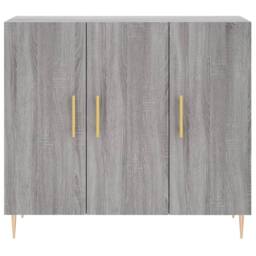 Berkfield Home Sideboard Grey Sonoma 90x34x80 cm Engineered Wood - Size: 90 x 34 x 80 cm - thumbnail 6