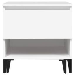 Berkfield Home Side Table White 50x46x50 cm Engineered Wood - Size: 50 x 46 x 50 cm - thumbnail 6