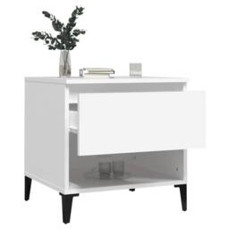 Berkfield Home Side Table White 50x46x50 cm Engineered Wood - Size: 50 x 46 x 50 cm - thumbnail 5
