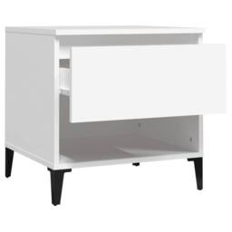 Berkfield Home Side Table White 50x46x50 cm Engineered Wood - Size: 50 x 46 x 50 cm - thumbnail 7