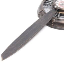 SPETLEK Industrial Retro Airplane Propeller Iron Wall with clock in Bronze - Size: 1000L - thumbnail 5