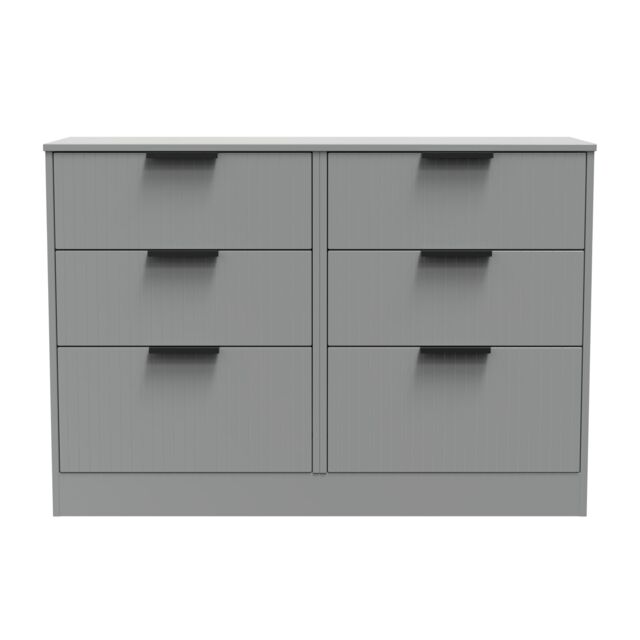 Ready Assembled 2 U Denver 6 Drawer Wide Chest (Ready Assembled) in Grey - image 1