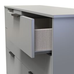 Ready Assembled 2 U Denver 6 Drawer Wide Chest (Ready Assembled) in Grey - thumbnail 5