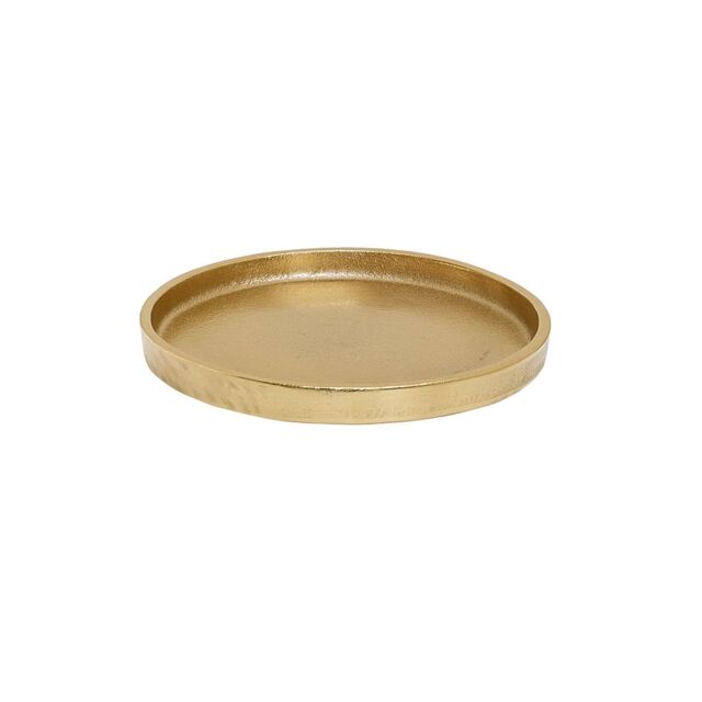 Melody Maison Small Round Antique Gold Metal Tray - 20.5cm - image 1