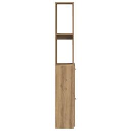 Berkfield Home Comfortable Bathroom Cabinet Artisan Oak 25x25x170 cm Engineered Wood in Brown - Size: 25 x 25 x 170 cm - thumbnail 5