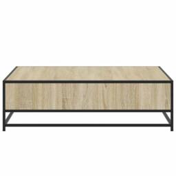 Berkfield Home Durable Coffee Table Sonoma Oak 100x100x30 cm Engineered Wood and in Brown - Size: 100 x 100 x 30 cm - thumbnail 6