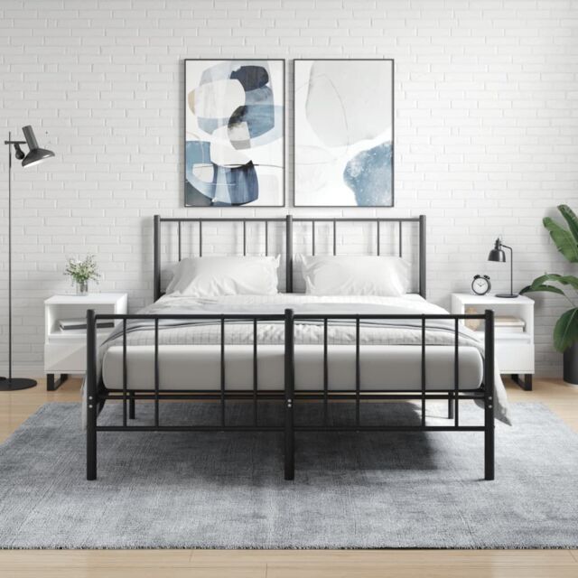 Berkfield Home Bedside Cabinets 2 pcs White 40x35x50 cm Engineered Wood - Size: 40 x 35 x 50 cm - image 1