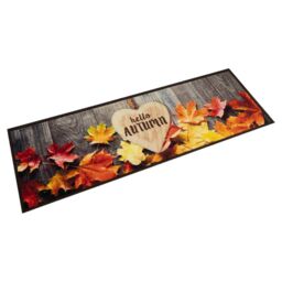 Berkfield Home Kitchen Rug Washable Autumn 45x150 cm Velvet in Brown