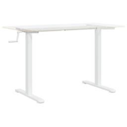Berkfield Home Standing Desk Frame White (94-135)x60x(70-114) cm Steel - thumbnail 4