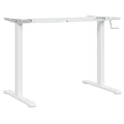 Berkfield Home Standing Desk Frame White (94-135)x60x(70-114) cm Steel - thumbnail 7