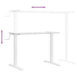 Berkfield Home Standing Desk Frame White (94-135)x60x(70-114) cm Steel - thumbnail 8