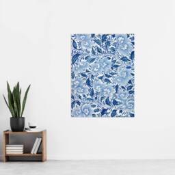 "Artery8 Owen Jones Elegant Ornamental Flower Pattern Wall Art Print in Blue - Size: W12"" x H16""" - thumbnail 4
