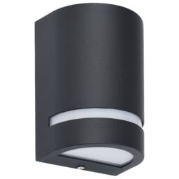 Berkfield Home Outdoor Wall Lights 2 pcs 35 W Black Half-round - thumbnail 1