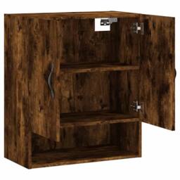 Berkfield Home Wall Cabinet Smoked Oak 60x31x70 cm Engineered Wood in Brown - Size: 60 x 31 x 70 cm - thumbnail 6