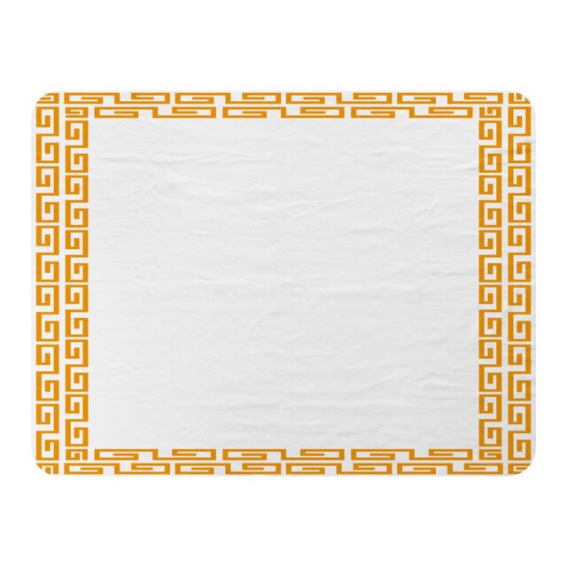 Benjamin Tate Design Golden Egyptian Border Blanket in Natural - Size: 120 cm x 150 cm - image 1