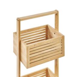 Wyld and Coco 3-Tier Bamboo Bathroom Shelf Light Brown - thumbnail 5