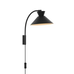 Nordlux Modern Indoor Wall Light Black Metal E27 Retro - No, IP20 - thumbnail 1