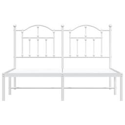 Berkfield Home Metal Bed Frame with Headboard White 140x190 cm - thumbnail 5