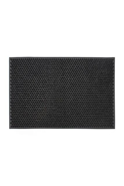 JVL Black Rubber Condor Astro Turf Effect Doormat 40x60cm - Size: 40 cm x 60 cm - image 1