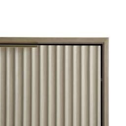 Home Garden Direct Monza Shoe Storage Cabinet with Fluted Doors Pale Ash in Grey - thumbnail 8