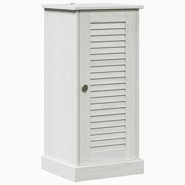 Berkfield Home Bathroom Cabinet with Shelf with Storage with Door Antique white MDF - image 1