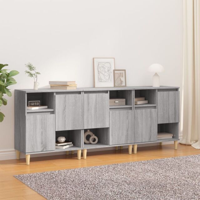 Berkfield Home Sideboards 3 pcs Grey Sonoma 60x35x70 cm Engineered Wood - Size: 60 x 35 x 70 cm - image 1