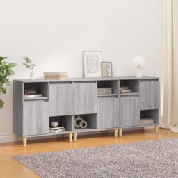 Berkfield Home Sideboards 3 pcs Grey Sonoma 60x35x70 cm Engineered Wood - Size: 60 x 35 x 70 cm - thumbnail 1