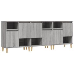 Berkfield Home Sideboards 3 pcs Grey Sonoma 60x35x70 cm Engineered Wood - Size: 60 x 35 x 70 cm - thumbnail 2