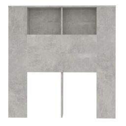 Berkfield Home Headboard Cabinet Concrete Grey 100x18.5x104.5 cm - thumbnail 4